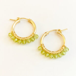 Peridot Hoop Earrings | Me Me Jewellery