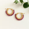 Mini Ruby Hoop Earrings | Me Me Jewellery