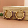 Medium Full Amethyst Earrings | Me Me Jewellery