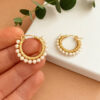 Medium Pearl Hoop Size | Me Me Jewellery