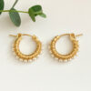 Mini Pearl and Gold Hoops | Me Me Jewellery